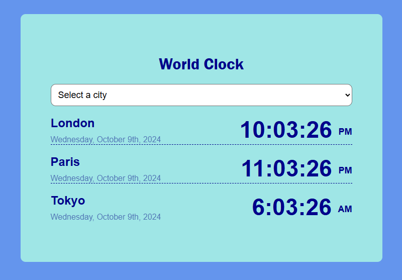 A world clock app